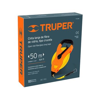 Cinta Flexómetro Fibra Vidrio Truper 50 m