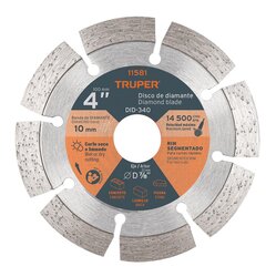 Disco Diamante Rin Segmentado 4 pulg Truper