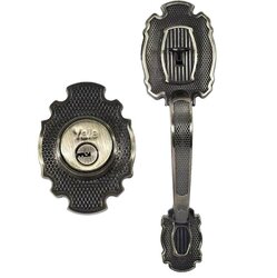 Cerradura Entrada Gatillo Yale Riviera Latón Antiguo Ll/M