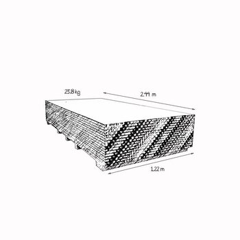 Panel Yeso Estándar 1.22 x 2.44 m 23.8 kg