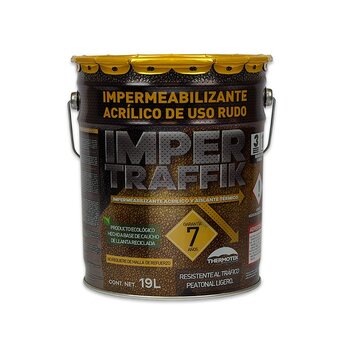 Impermeabilizante Acrílico Hule Sintético Imper Traffik 19 Lt