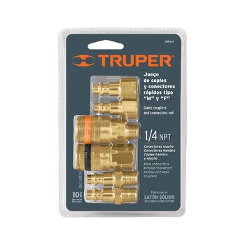 Cople Conector Latón 6 pz Truper