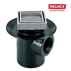 Coladera Una Boca Helvex Desagüe Contorno Cuadrado 24CHLI