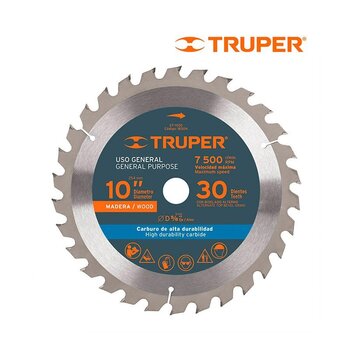 Disco Sierra Madera 40 Dientes Truper 10 pulg Centro 5/8