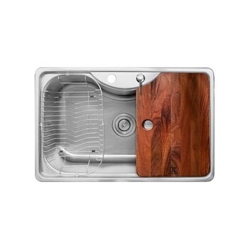 Fregadero Equipado Kele 75 x 48 cm 1 Tarja Empotrar KTS3019A