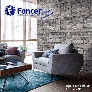 Fachaleta Apolo Foncer 30 x 60 cm gris