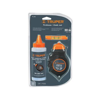 Tiralineas Plástico Gis Nivel Truper 30 m TL50